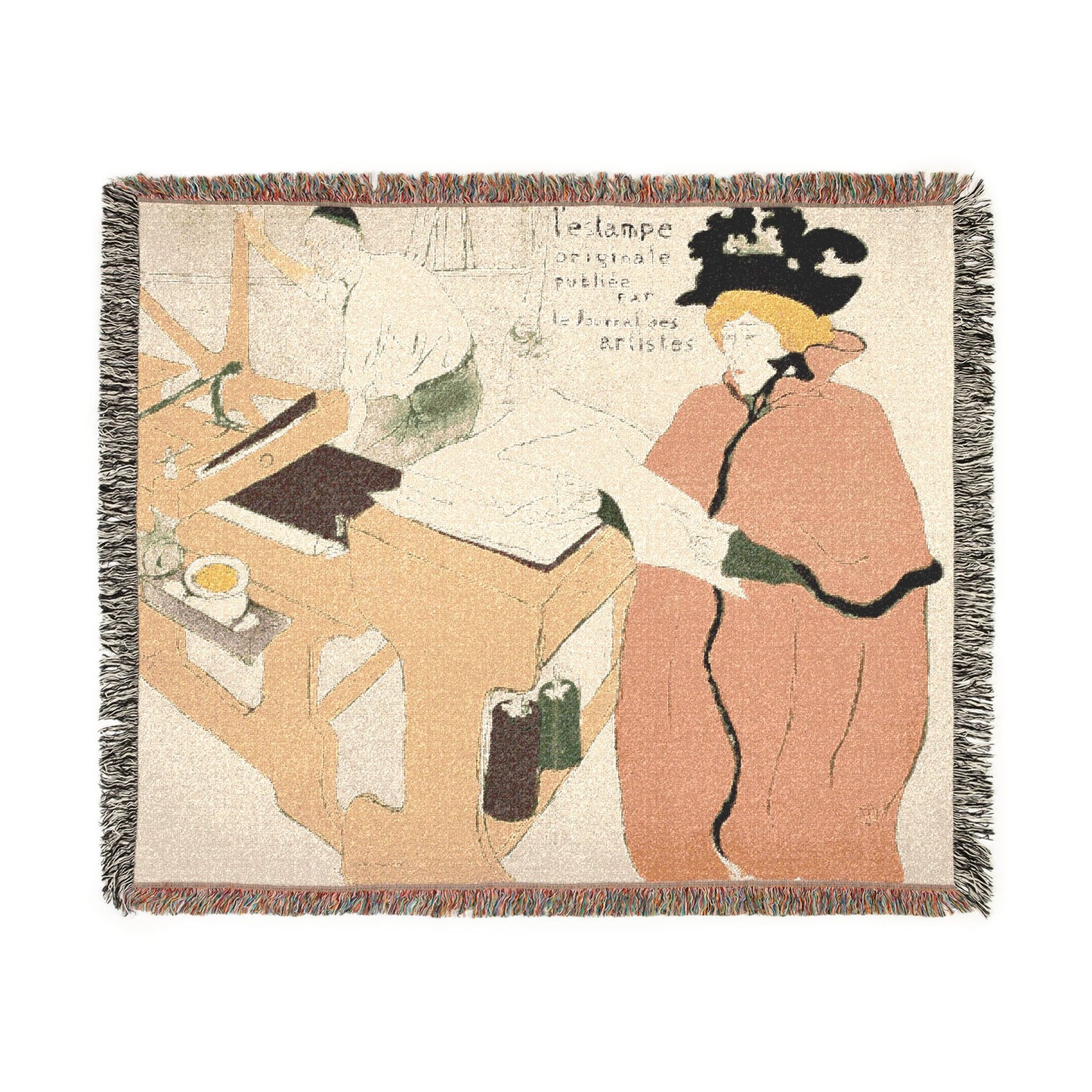Henri de Toulouse-Lautrec - Cover for the first album of L'Estampe originale | Woven Tapestry Blanket