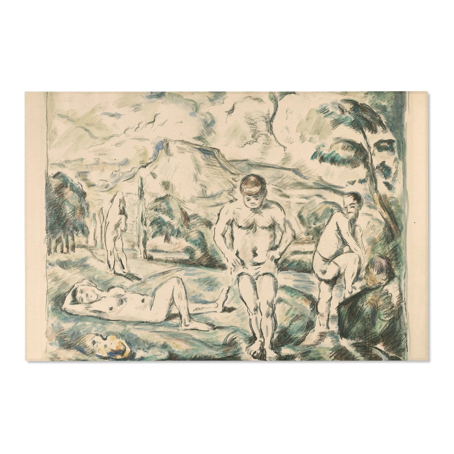 Paul Cezanne - Large Bathers | Area Rug