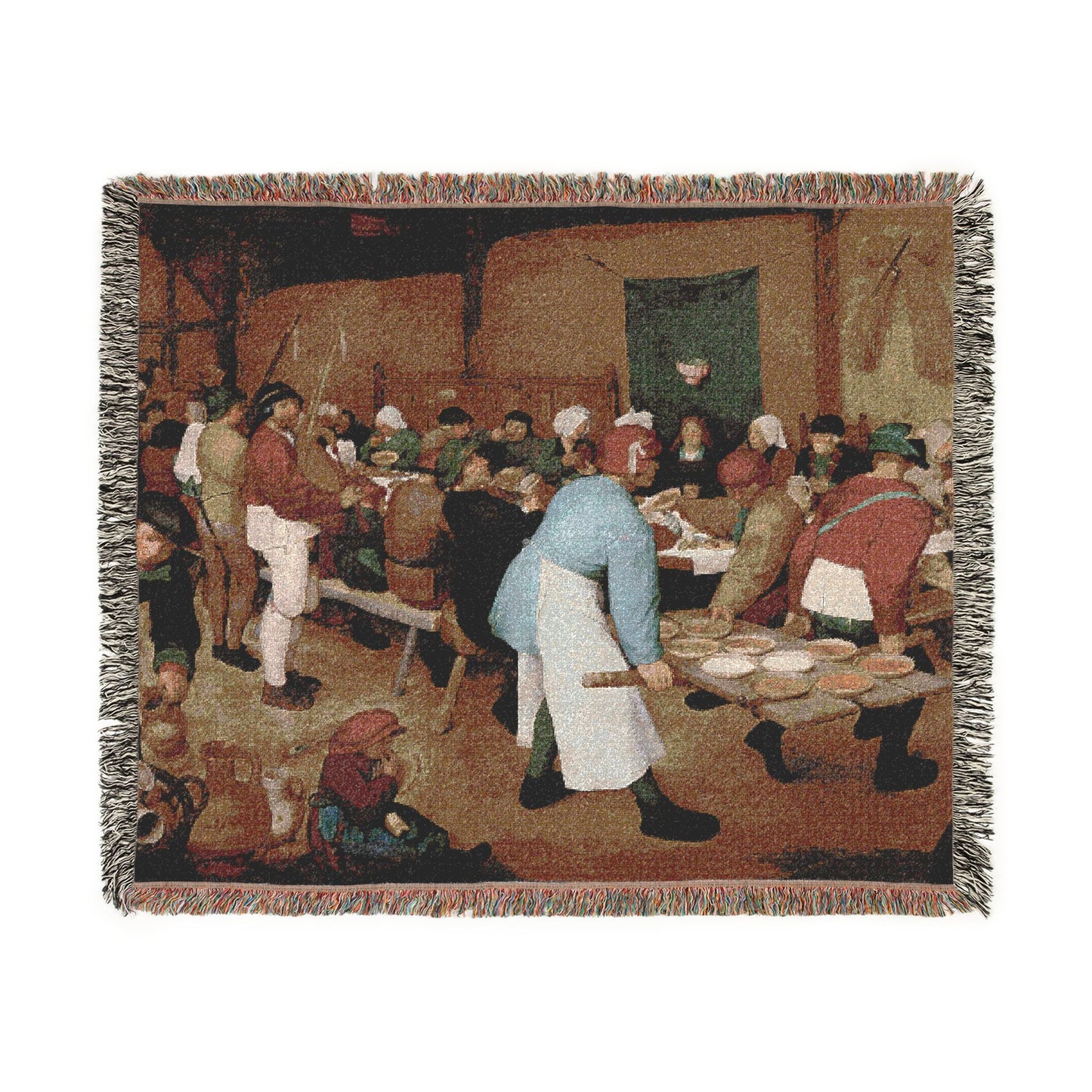 Pieter Bruegel the Elder - Peasant Wedding - Google Art Project 2 | Woven Tapestry Blanket