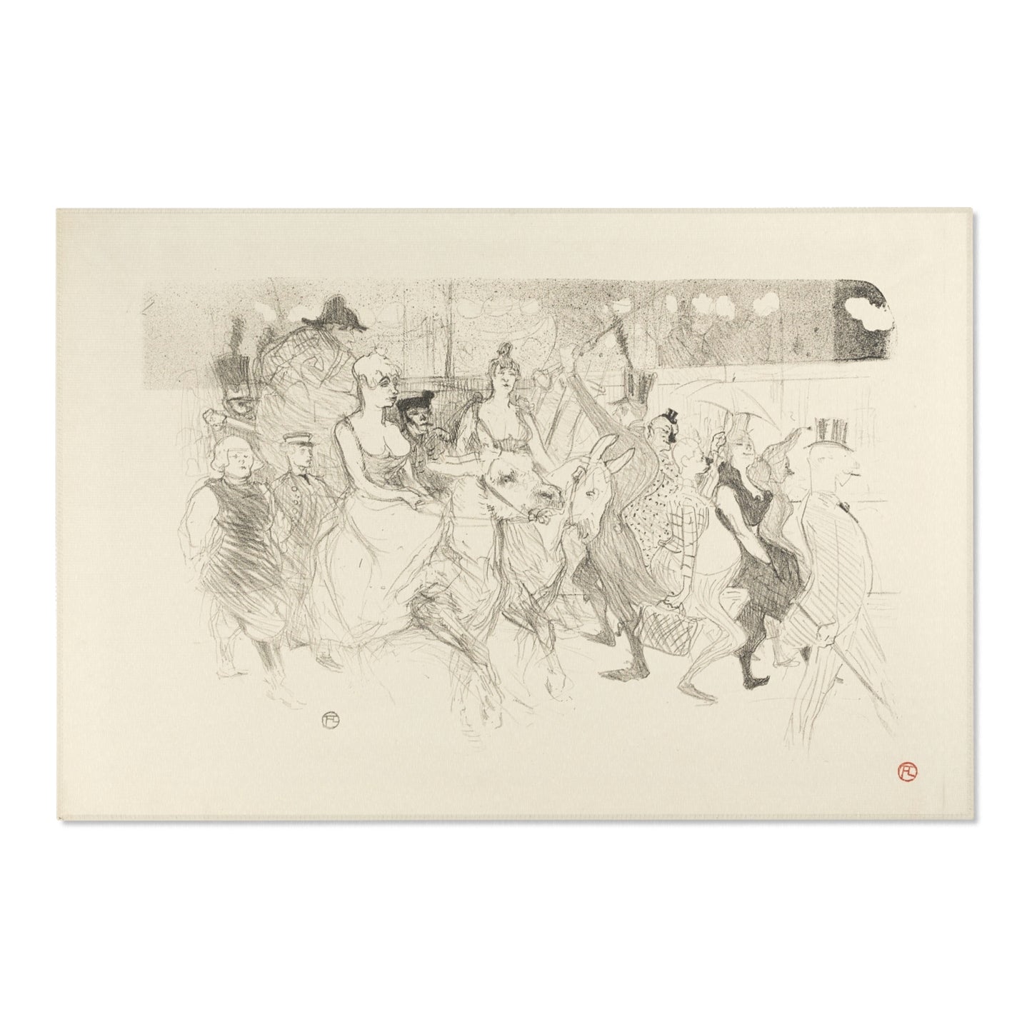 Henri de Toulouse-Lautrec - A Gala Evening at the Moulin Rouge | Area Rug
