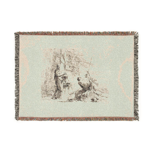 A Woman with Her Hands — Tiepolo Tapestry Blanket