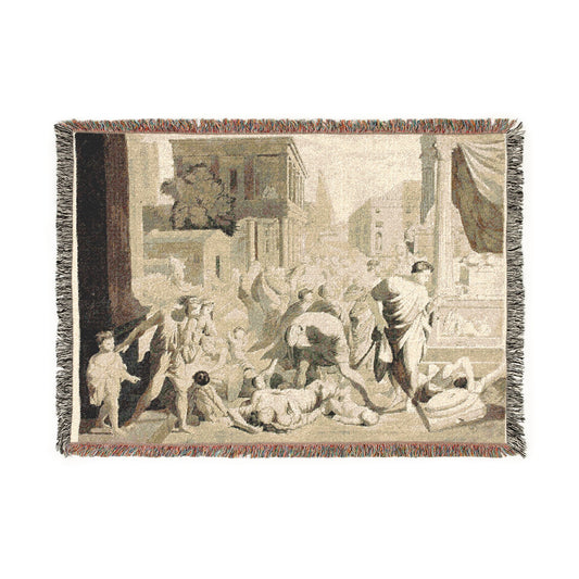 Plague of Ashdod — Poussin Tapestry Blanket
