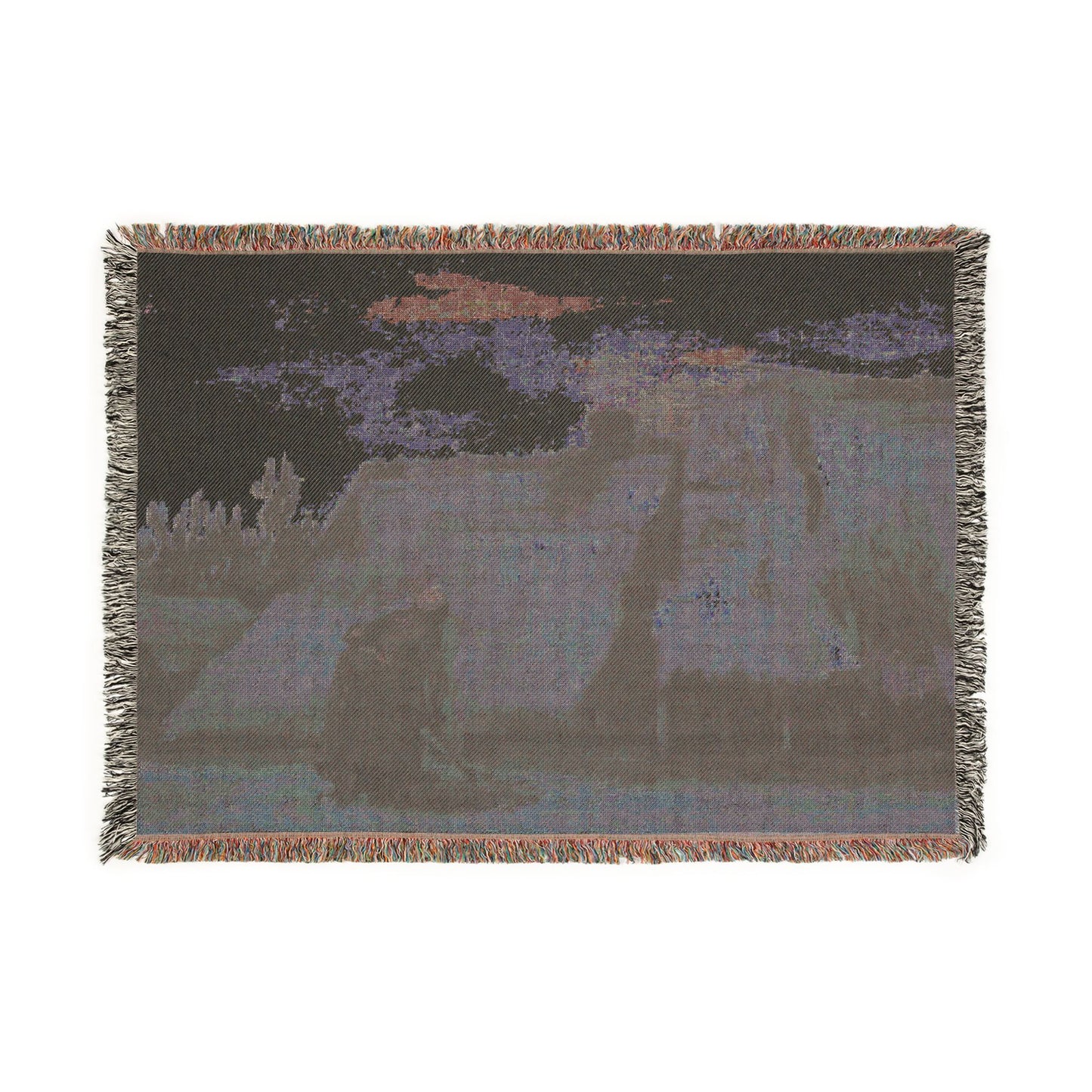 Vincent van Gogh - A Peasant Woman Digging in Front of Her Cottage | Woven Tapestry Blanket