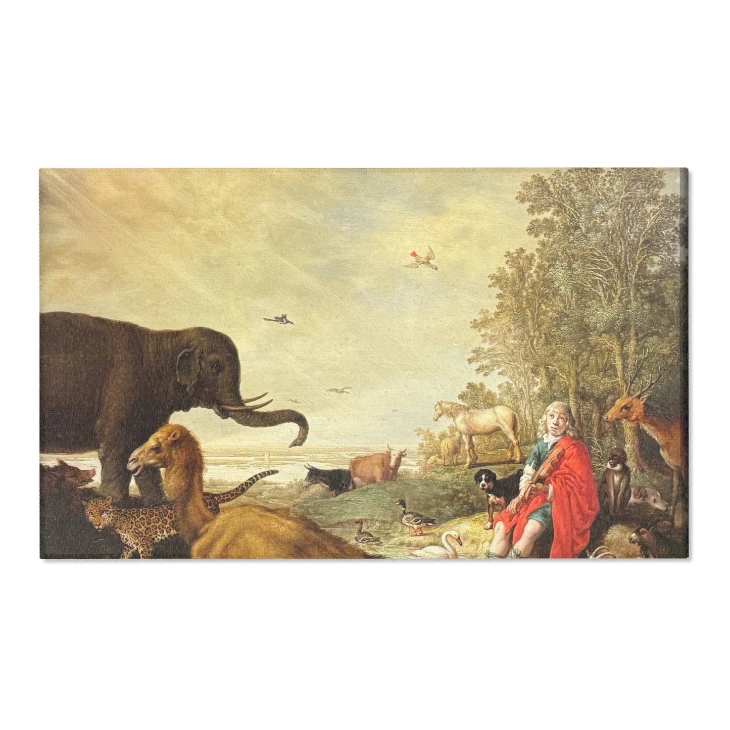 Dessau, Anhaltische Gemäldegalerie, Aelbert Jacobsz. Cuyp, Orpheus und die Tiere | Area Rug