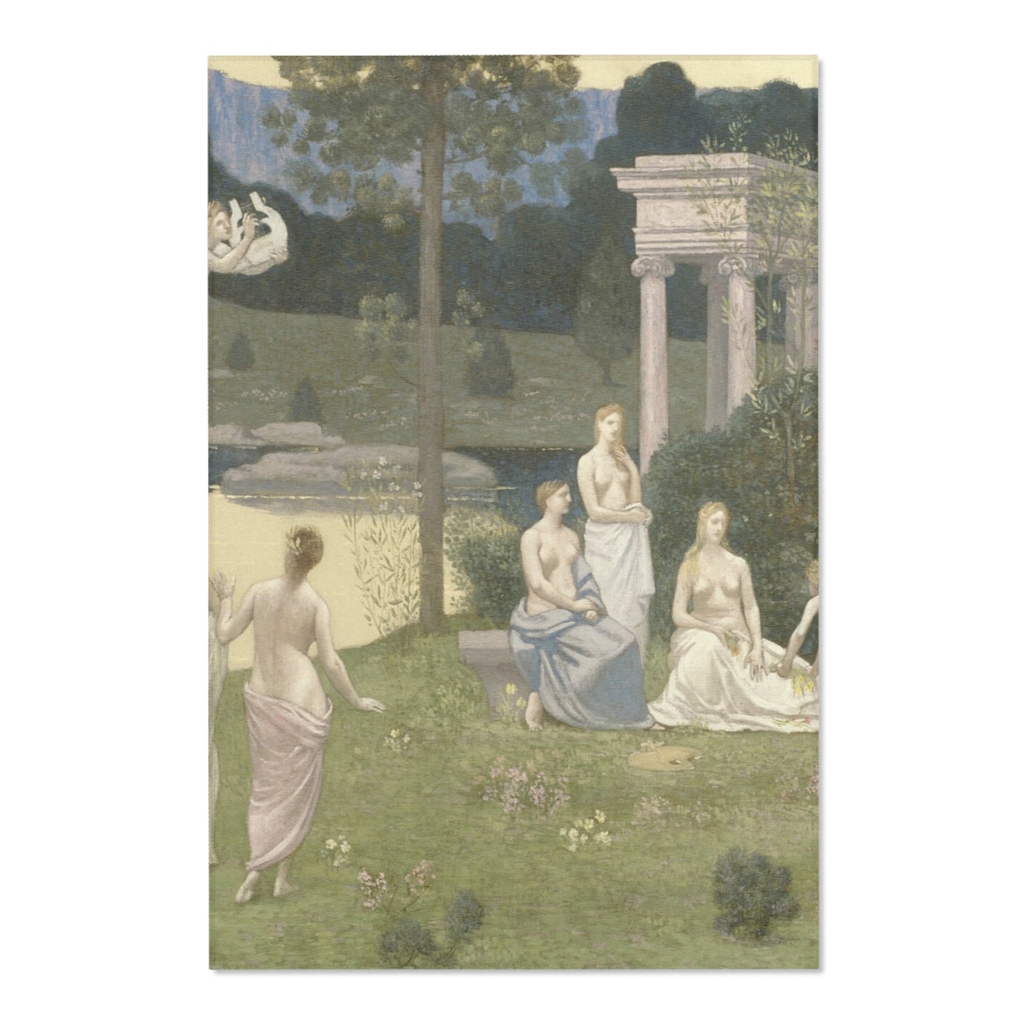 Pierre Puvis de Chavannes - The Sacred Grove, Beloved of the Arts and the Muses | Area Rug