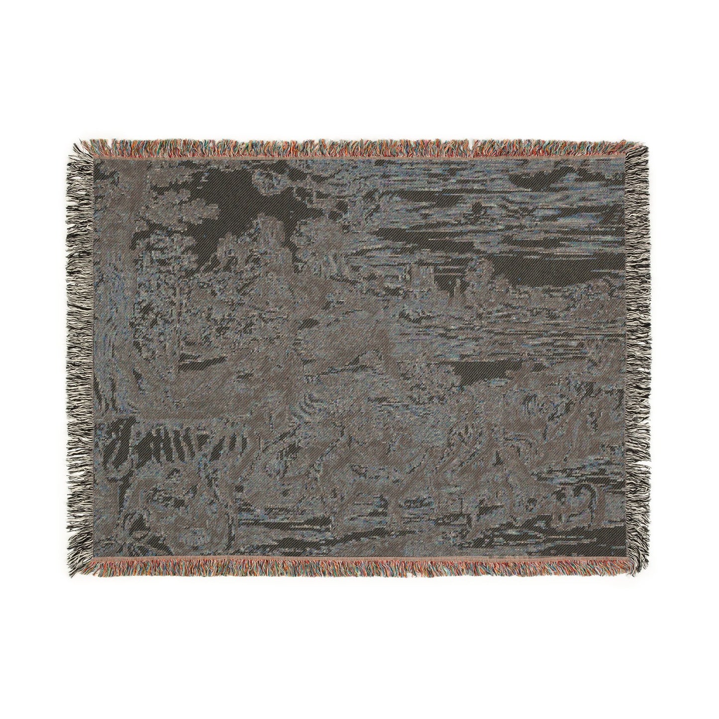 Landscape with a Milkmaid Woven Throw Blanket