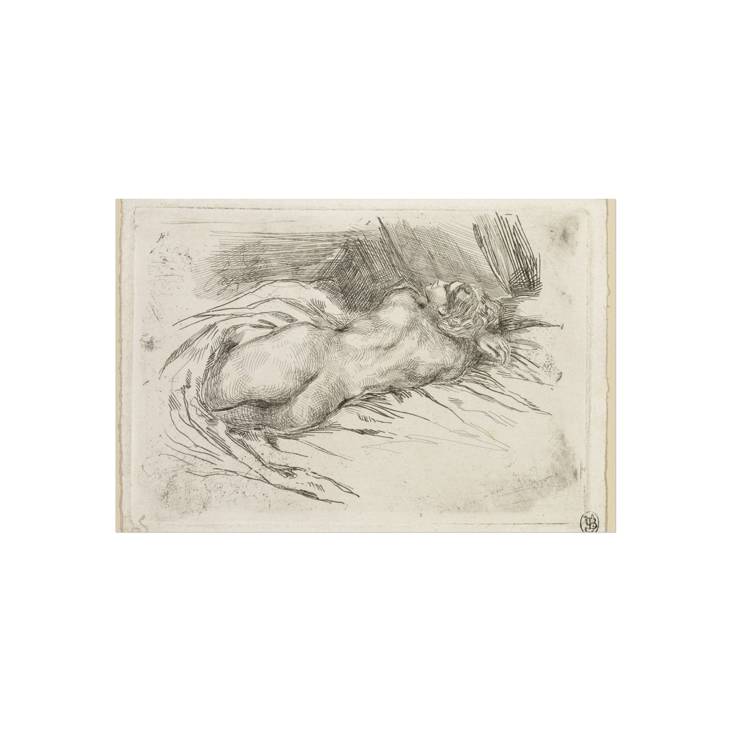 Eugène Delacroix - Study of a Woman Seen from the Back | Fine Art Poster