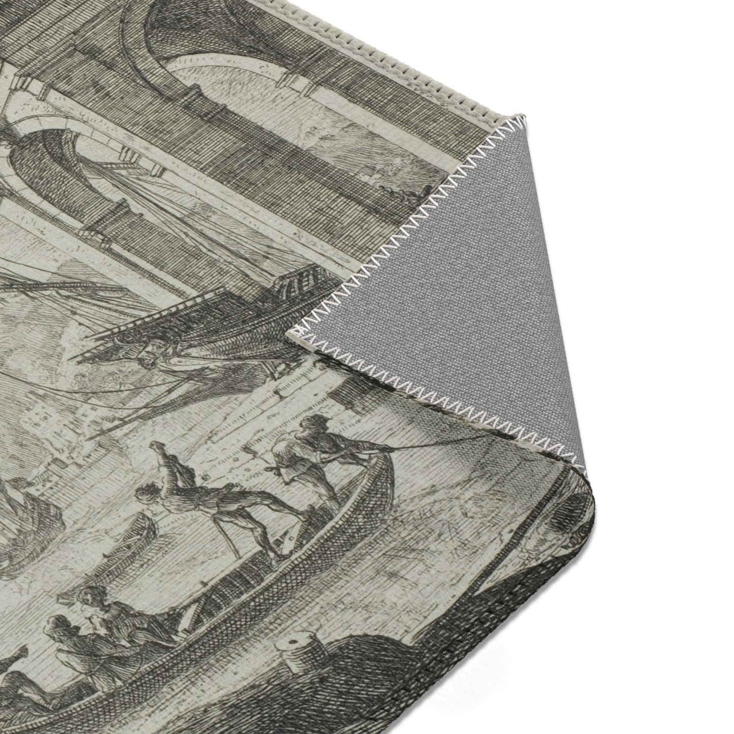 Claude Lorrain - Harbor Scene with a Lighthouse | Area Rug