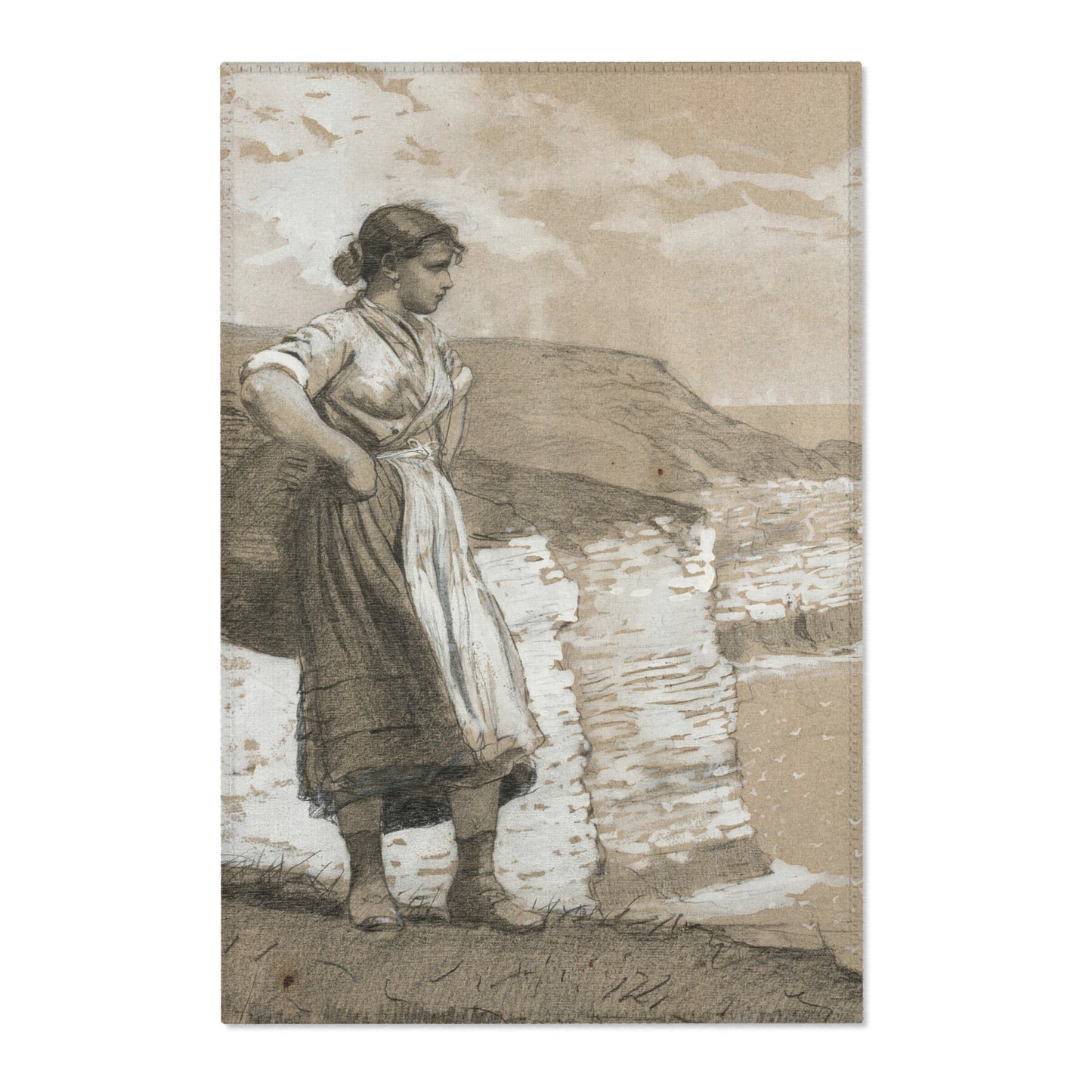 Winslow Homer - Flamborough Head, England | Area Rug