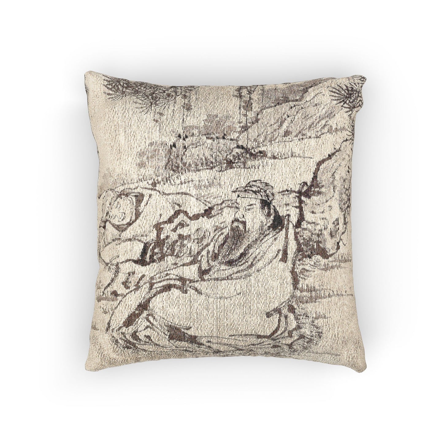 099_lu-tong-and-servant | Woven Pillow