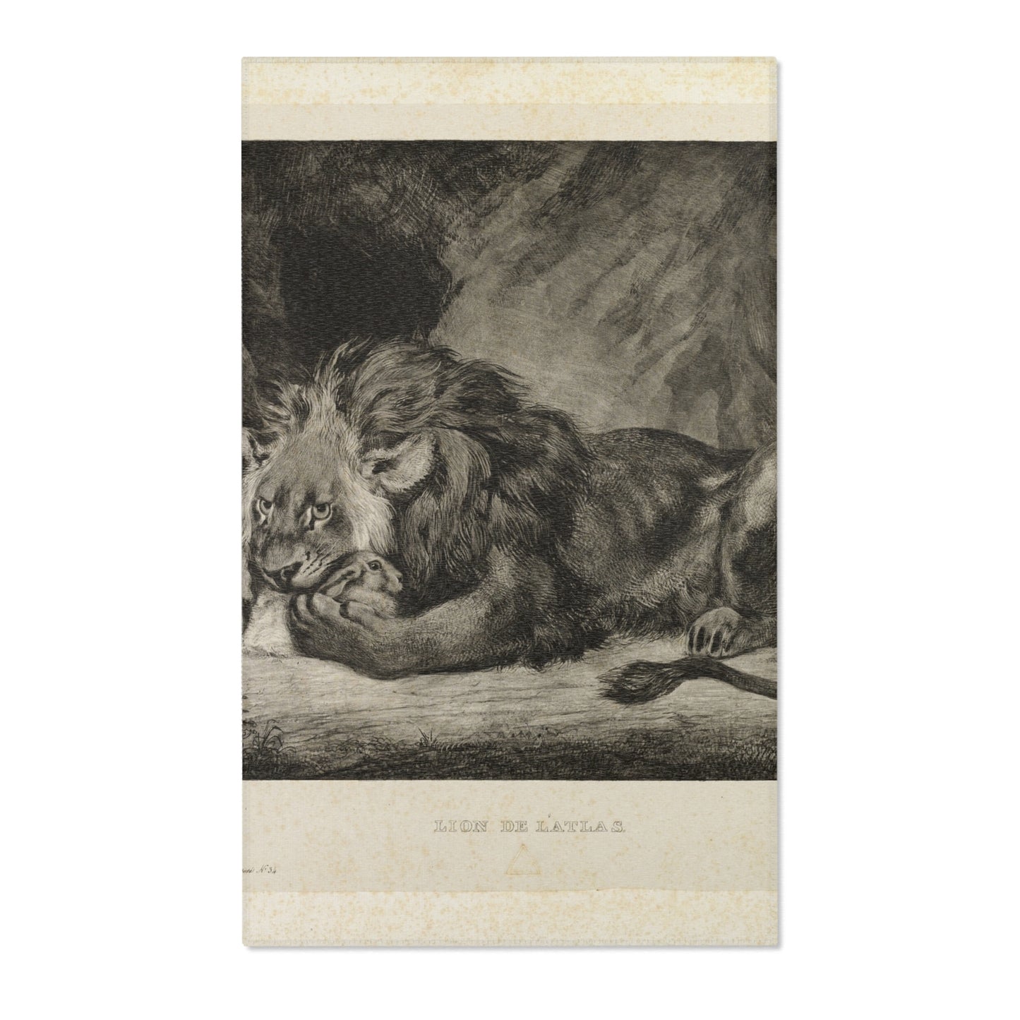 Eugène Delacroix - Lion of the Atlas Mountains | Area Rug