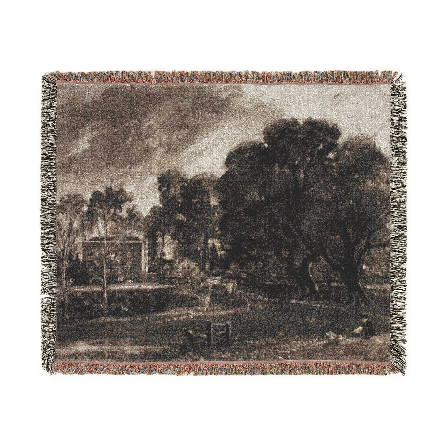 David Lucas - Frontispiece, to Mr. Constable's English Landscape, East Bergholt, Suffolk | Woven Tapestry Blanket