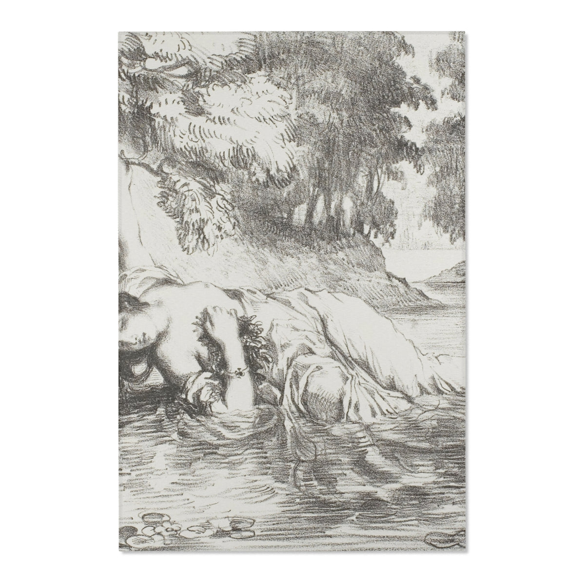 Ophelia's Death — Delacroix Area Rug