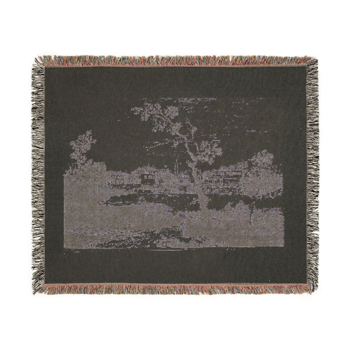 Canaletto - View of a Town on a River Bank, from Vedute | Woven Tapestry Blanket