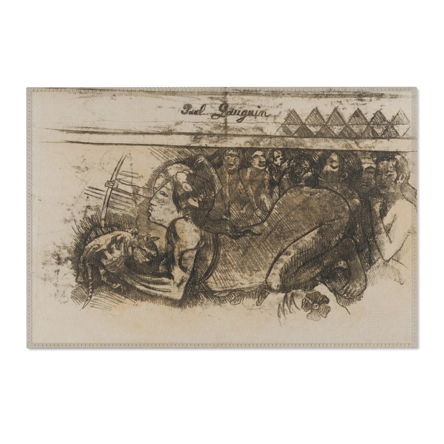 Paul Gauguin - Woman with a Cat | Area Rug