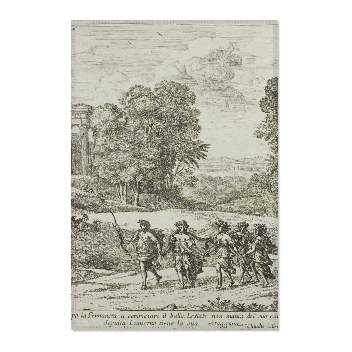 Claude Lorrain - Time, Apollo and the Seasons | Area Rug