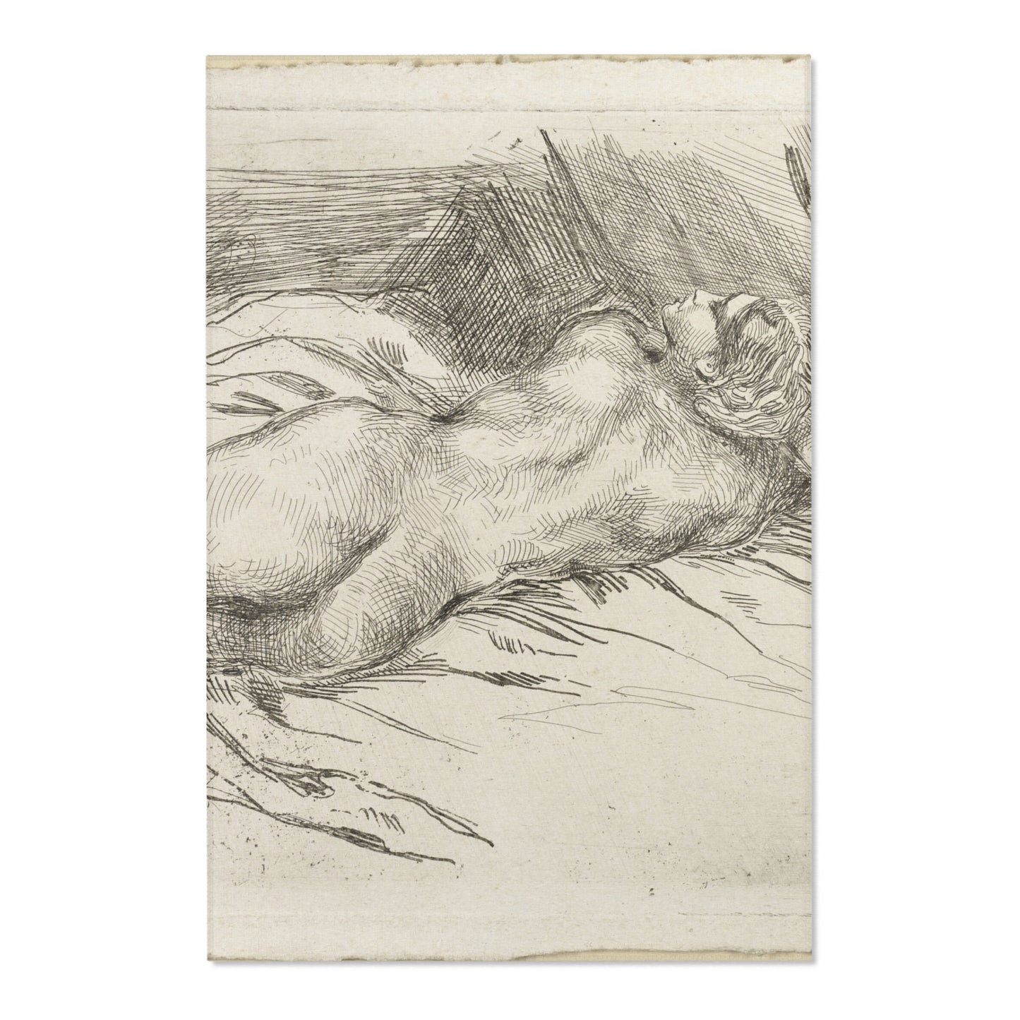 Eugène Delacroix - Study of a Woman Seen from the Back | Area Rug