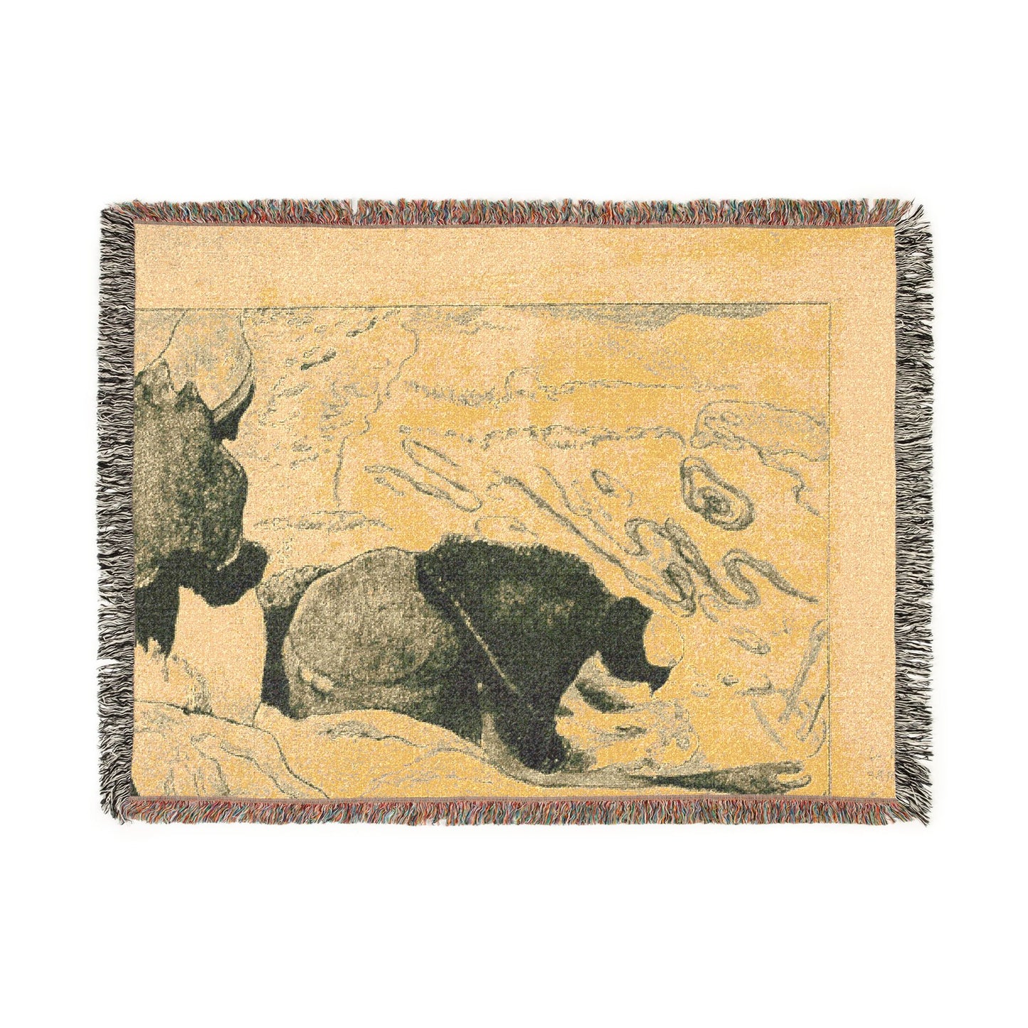 Volpini Suite: Women Washing Clothes (verso) Woven Throw Blanket