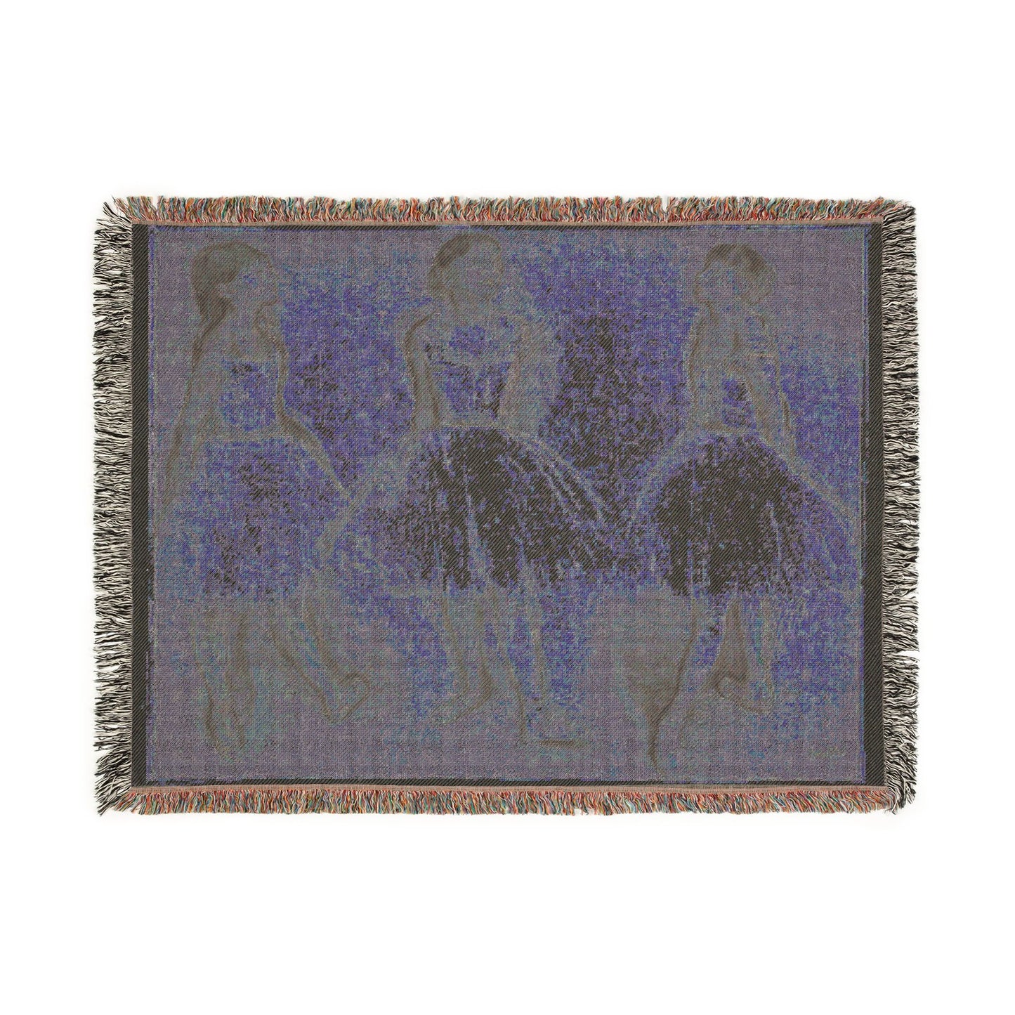 Hilaire Germain Edgar Degas - Three Studies of a Dancer in Fourth Position | Woven Tapestry Blanket