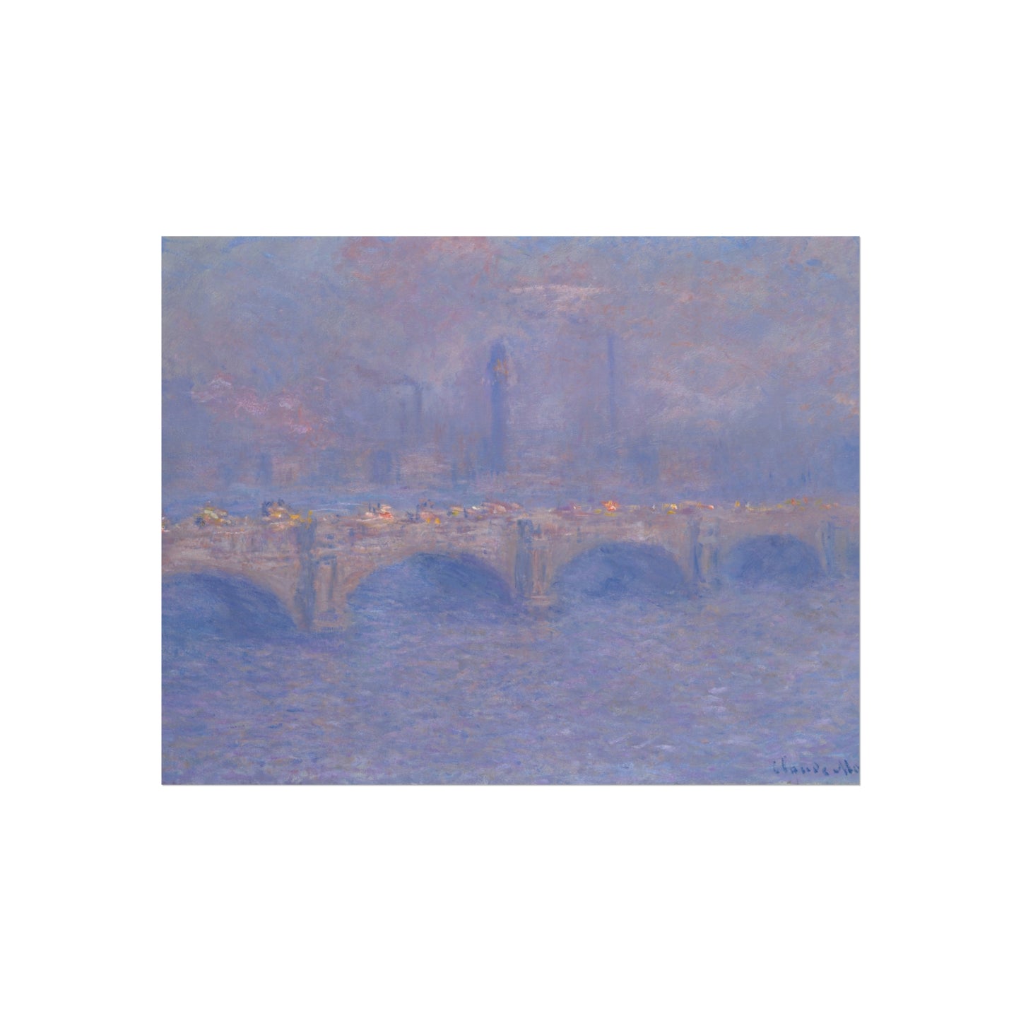 Claude Monet - Waterloo Bridge, Sunlight Effect | Fine Art Poster