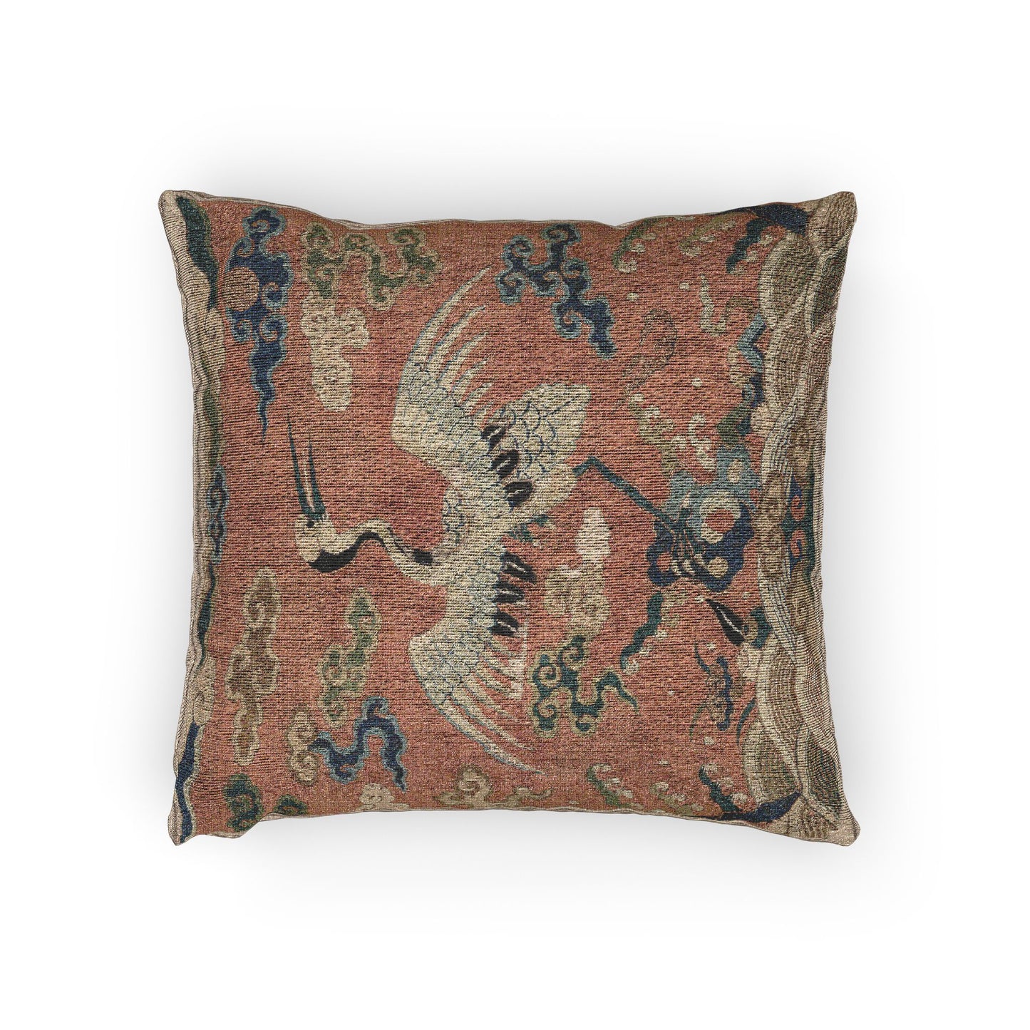 144_rank-badge-with-crane | Woven Pillow