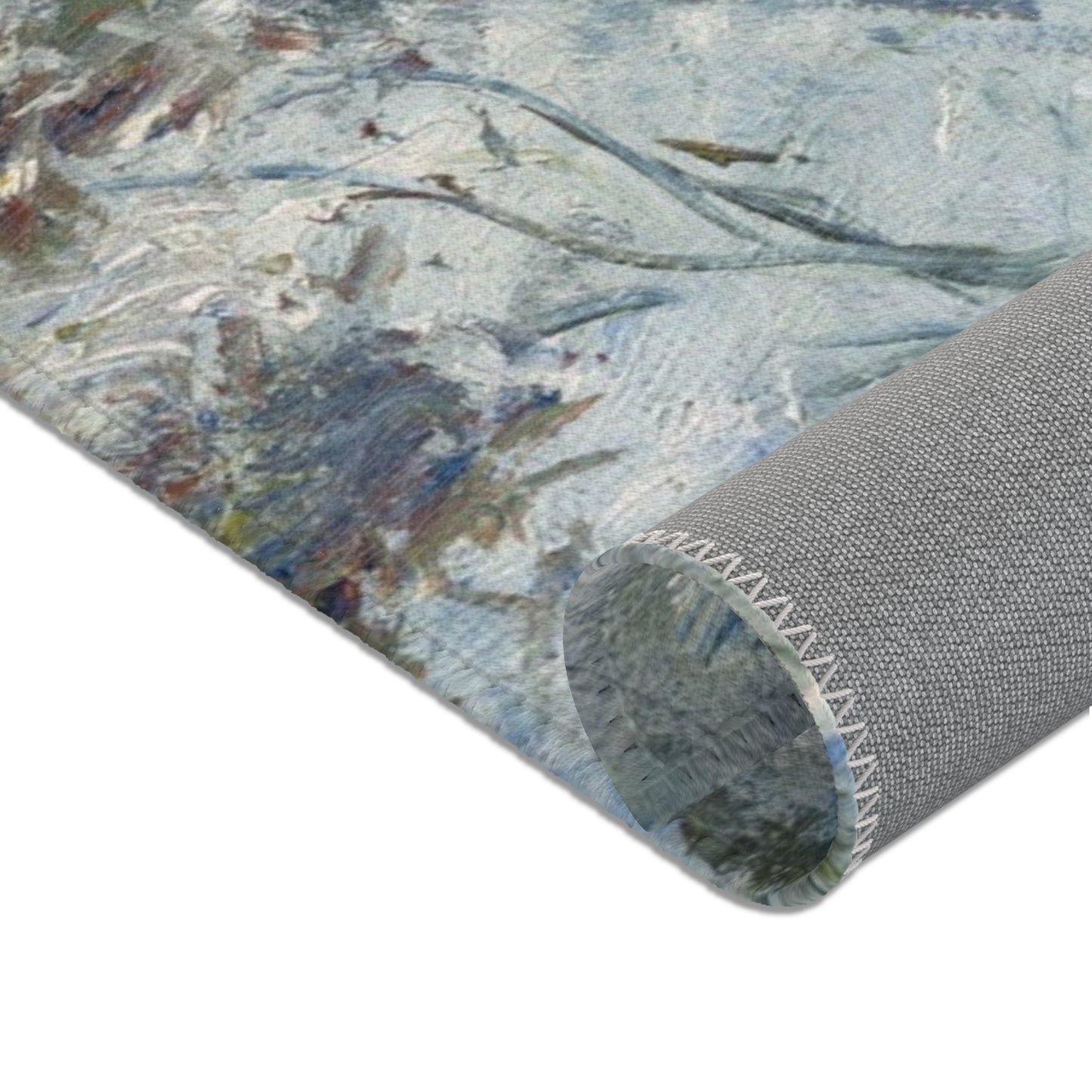 Camille Pissarro - Rabbit Warren at Pontoise, Snow | Area Rug