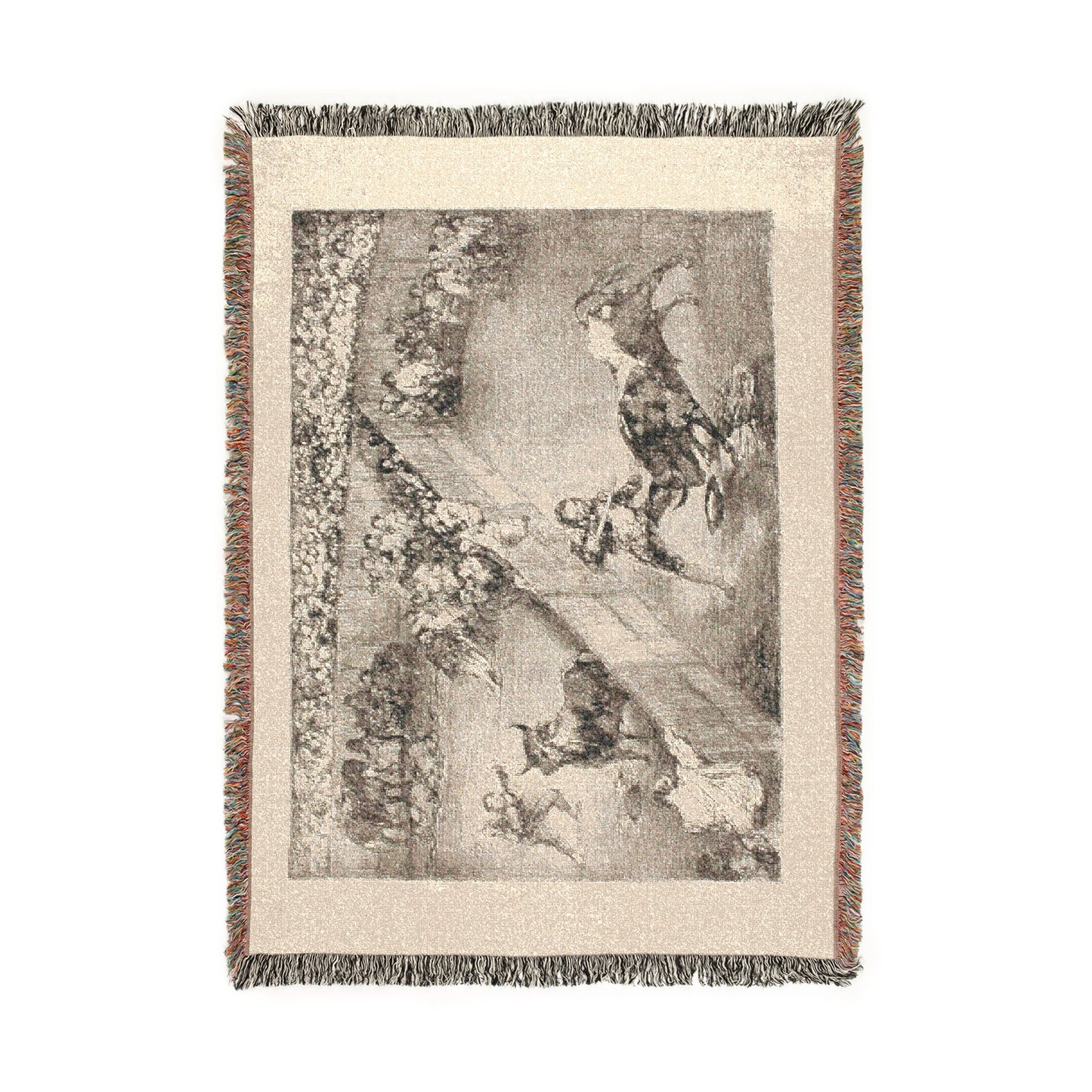 Francisco José de Goya y Lucientes - Bullfight in a divided ring, from The Bulls of Bordeaux | Woven Tapestry Blanket