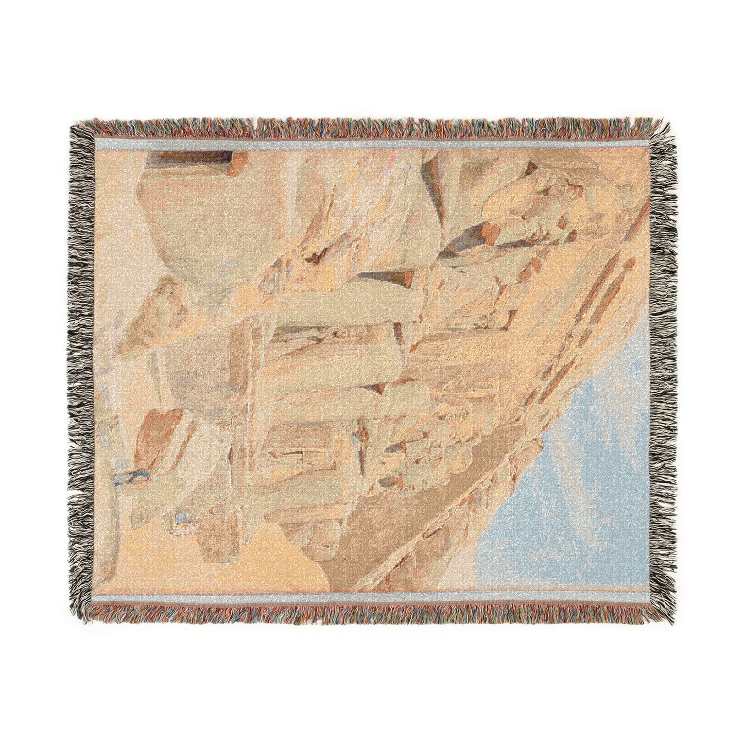The Great Temple of Abu Simbel Woven Throw Blanket