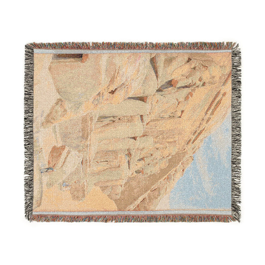 The Great Temple of Abu Simbel Woven Throw Blanket