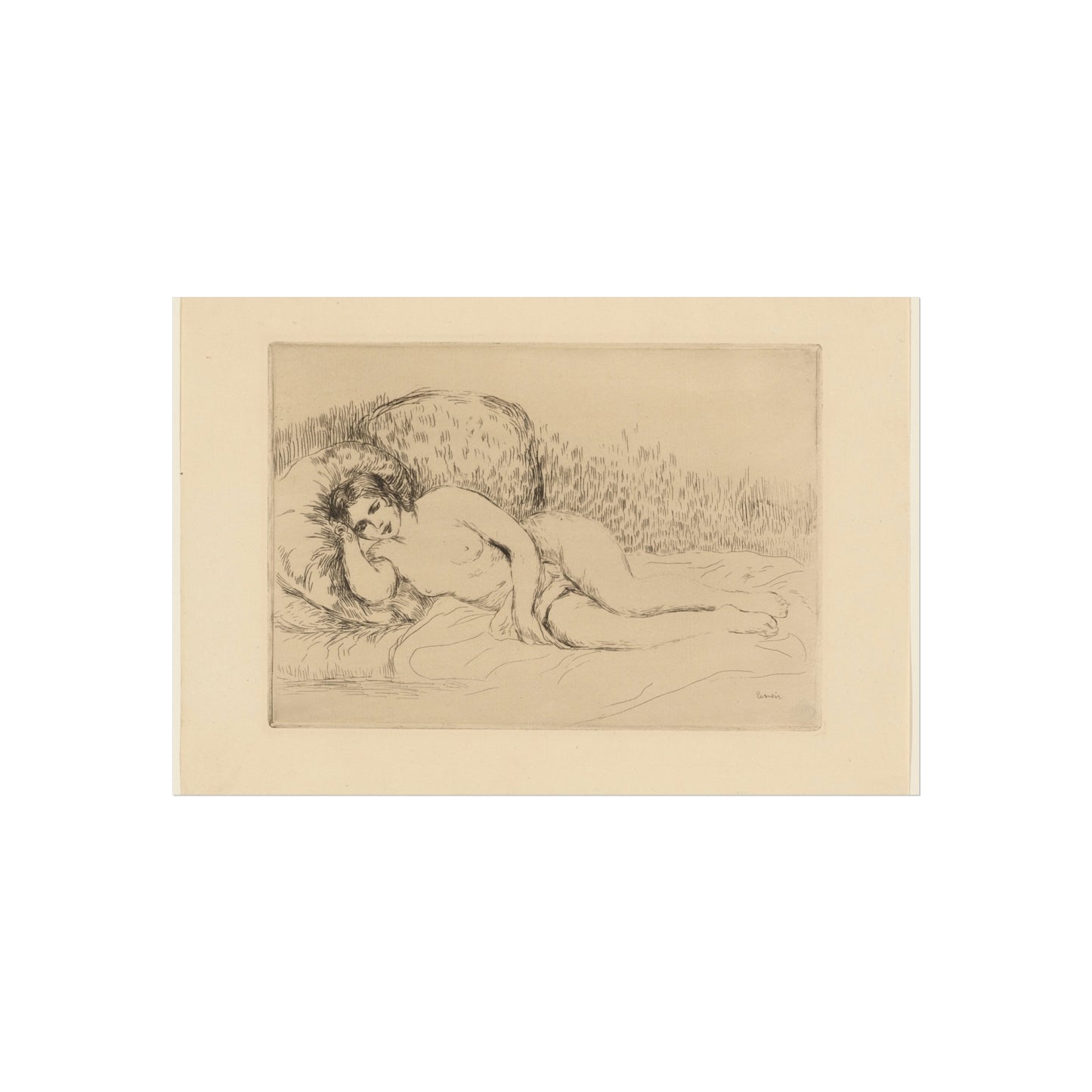 Pierre-Auguste Renoir - Woman Reclining, to the Left | Fine Art Poster