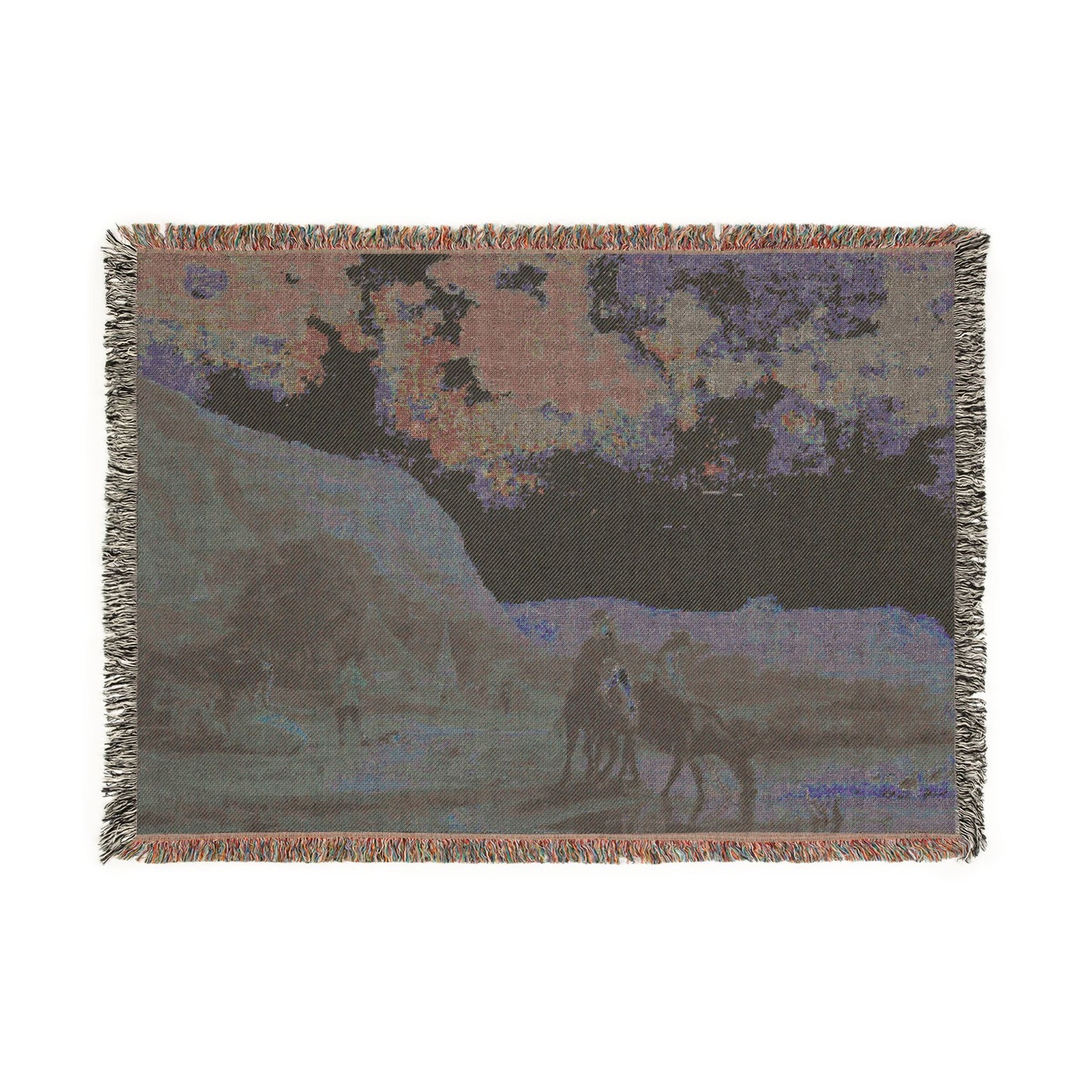 Aelbert Cuyp - Rivierlandschap met ruiters - Google Art Project | Woven Tapestry Blanket