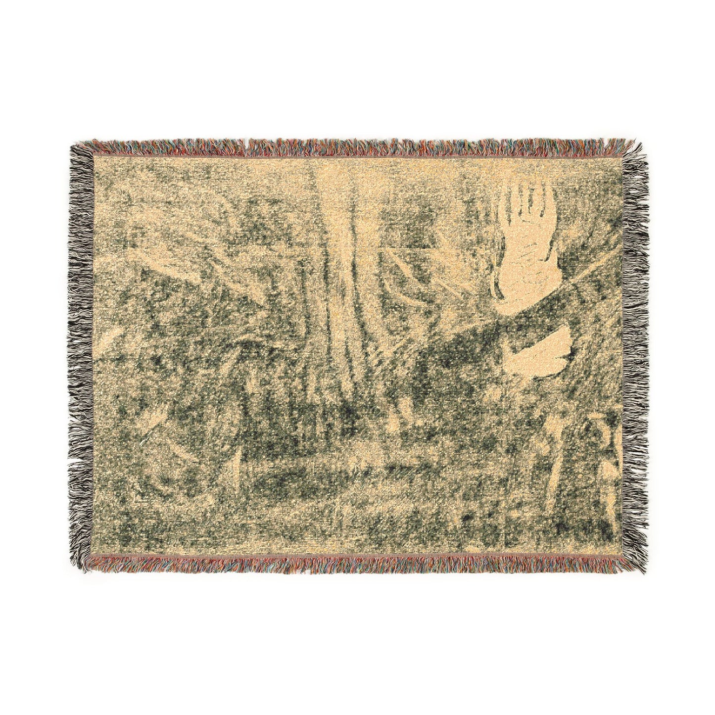 Noa Noa: The Devil Speaks (Mahna No Varua Ino) (recto) Woven Throw Blanket