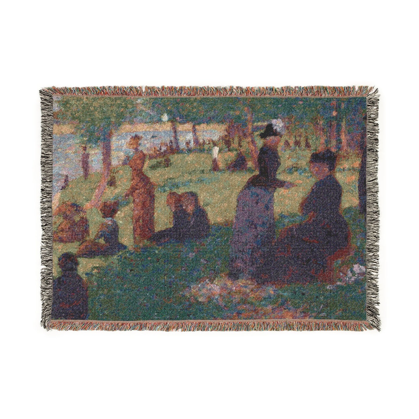 Georges Seurat - Oil Sketch for A Sunday on La Grande Jatte — 1884 | Woven Tapestry Blanket
