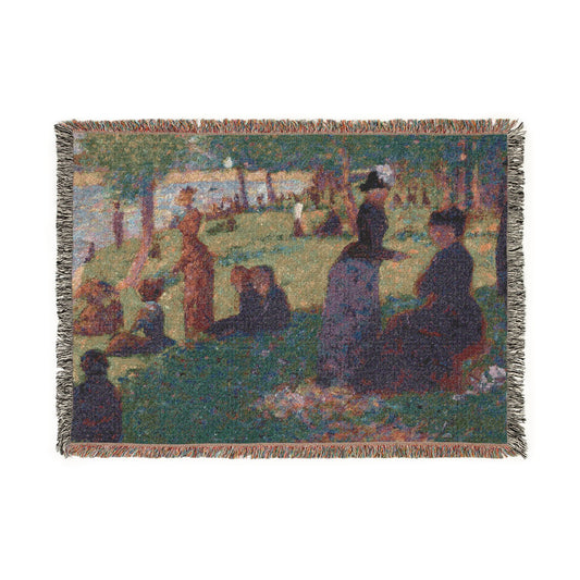 Oil Sketch for A Sunday — Seurat Tapestry Blanket