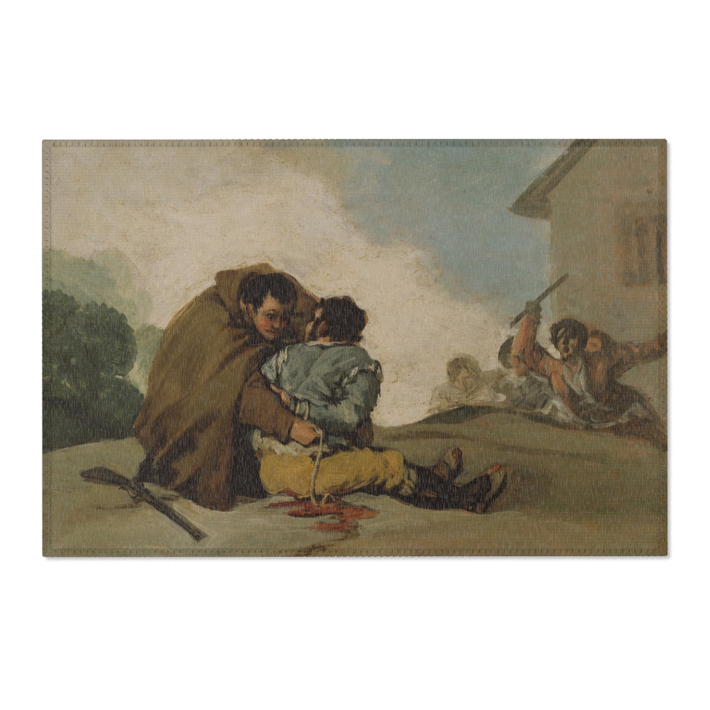Francisco José de Goya y Lucientes - Friar Pedro Binds El Maragato with a Rope | Area Rug