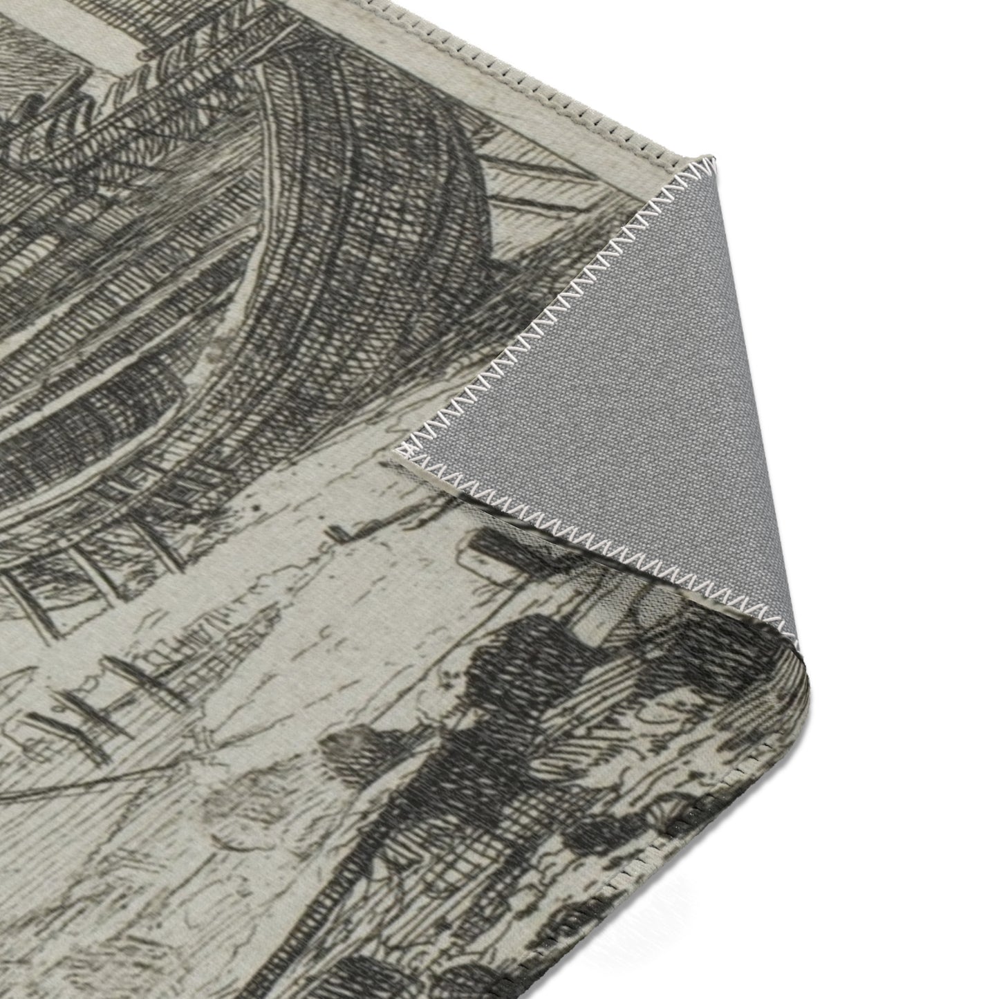 Claude Lorrain - Harbor Scene with a Lighthouse | Area Rug
