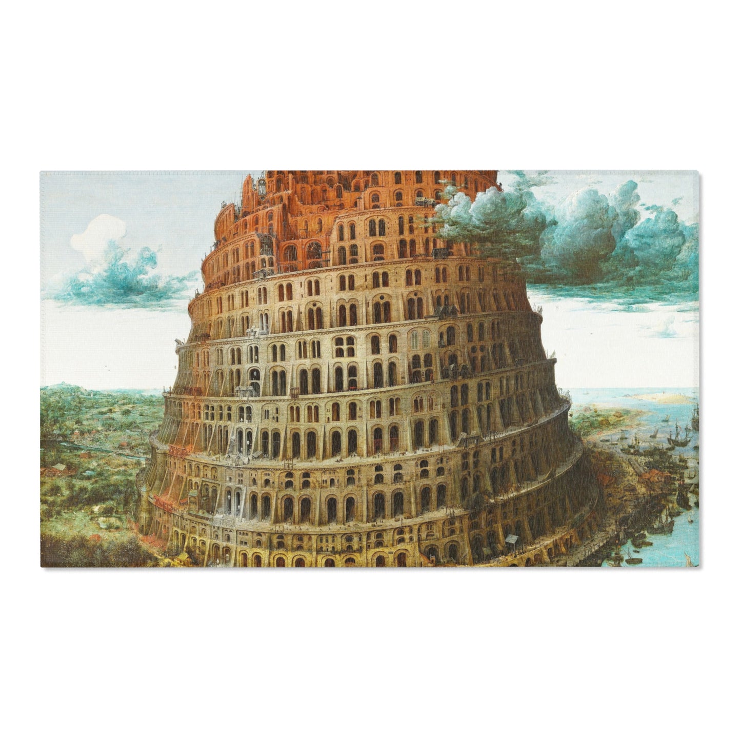 Pieter Bruegel the Elder - The Tower of Babel (Rotterdam) - Google Art Project - edited | Area Rug