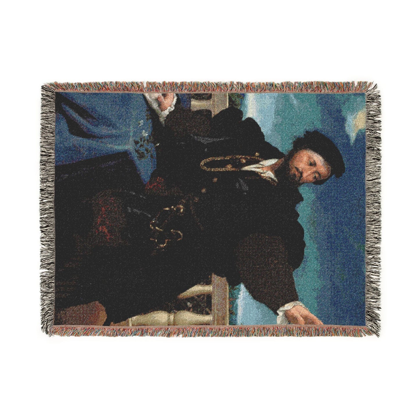 Portrait of a Man, Possibly Girolamo Rosati Woven Throw Blanket