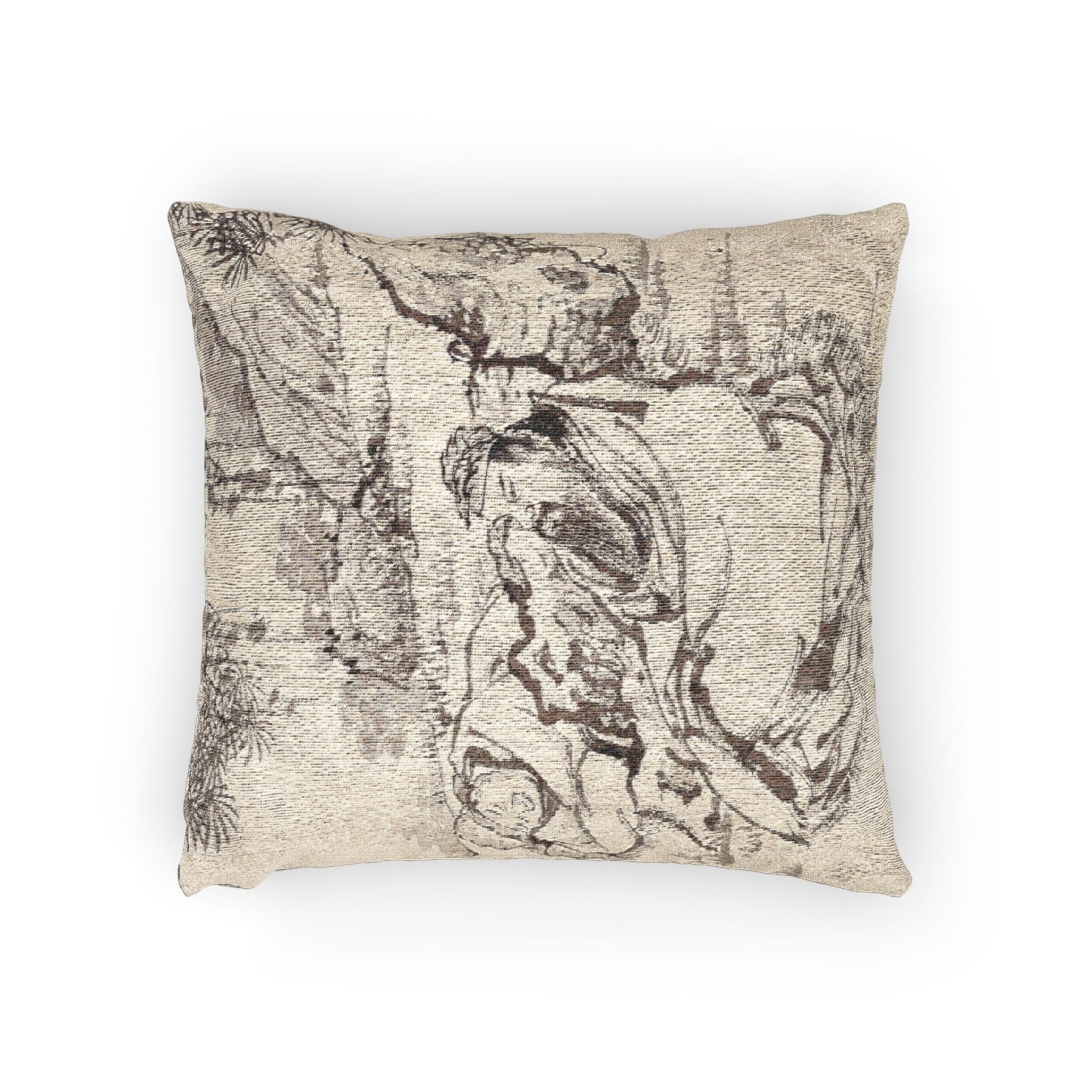 099_lu-tong-and-servant | Woven Pillow