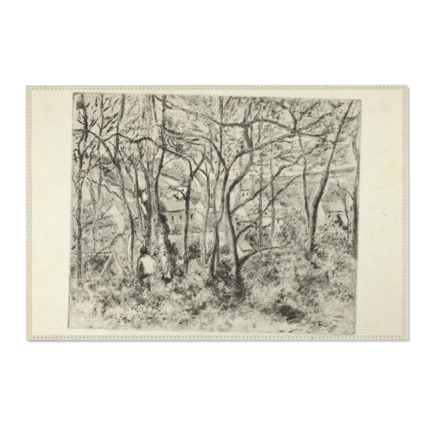 Camille Pissarro - Woodlands at the Hermitage | Area Rug