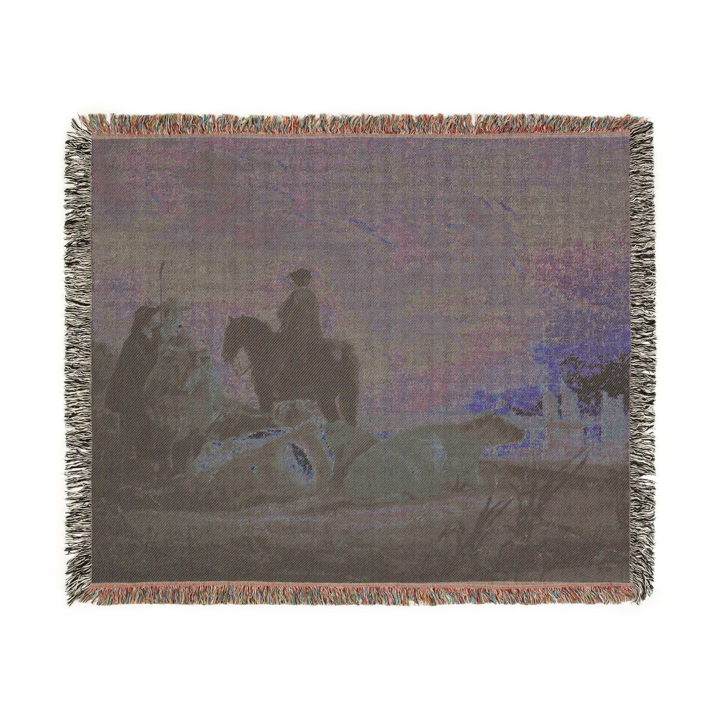 Aelbert Cuyp - Peasants with Four Cows by the River Merwede - WGA5825 | Woven Tapestry Blanket