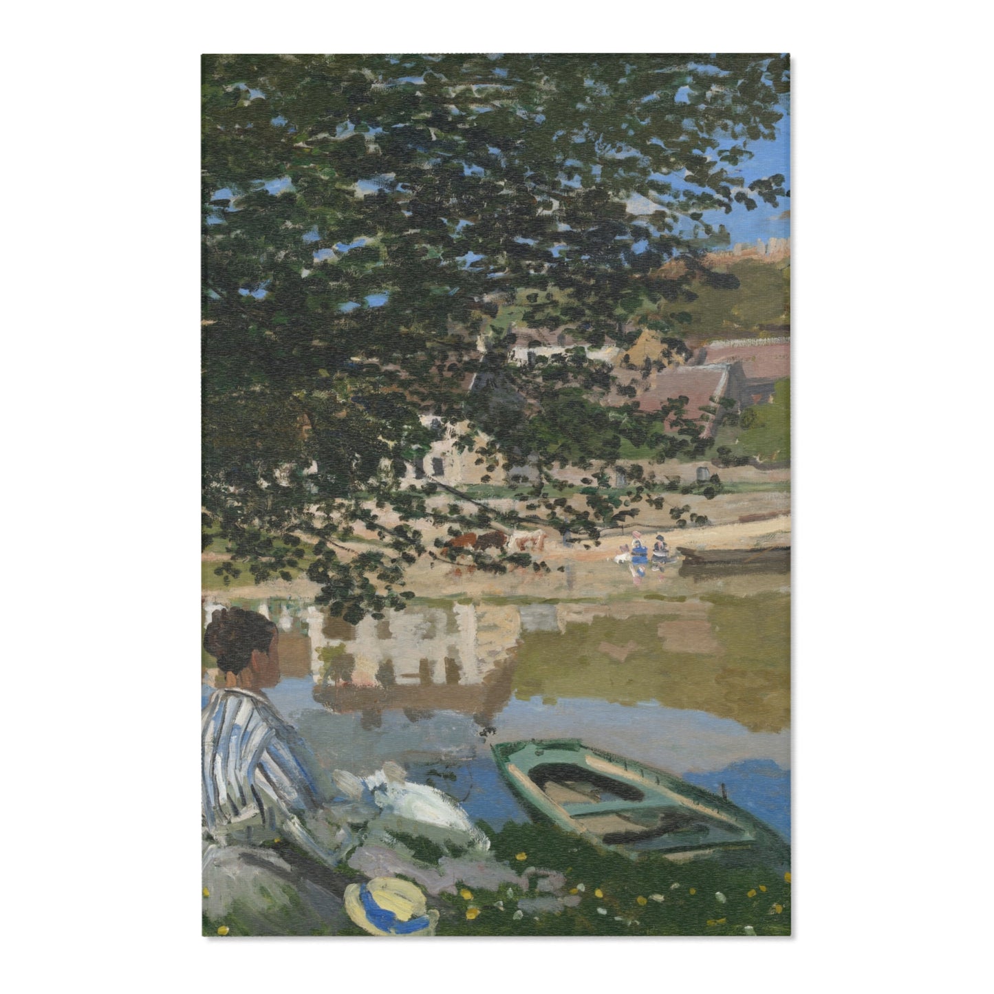 Claude Monet - On the Bank of the Seine, Bennecourt | Area Rug