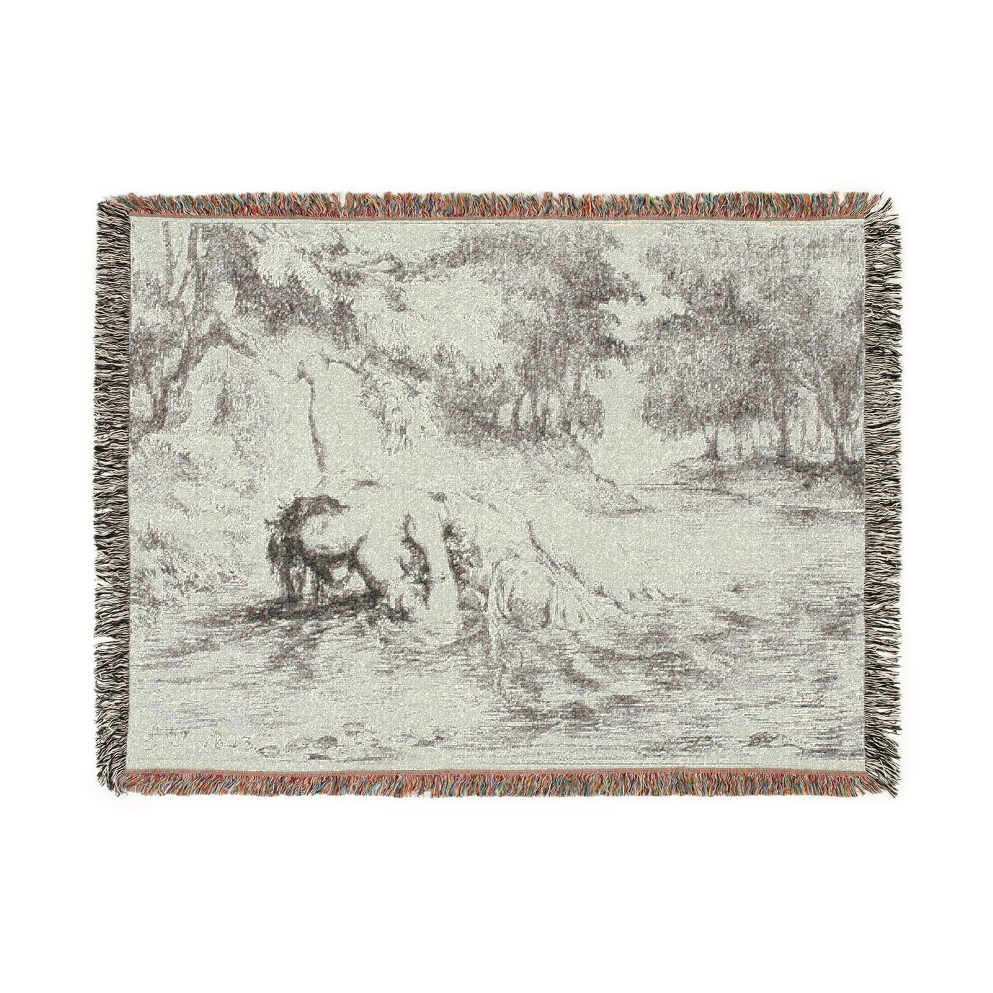 Eugène Delacroix - Ophelia's Death | Woven Tapestry Blanket