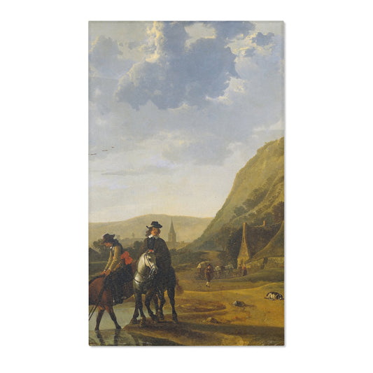 River Landscape with Horsemen — Cuyp Area Rug