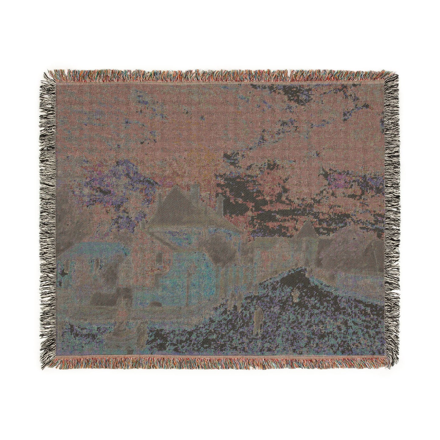 Alfred Sisley - Street in Moret | Woven Tapestry Blanket