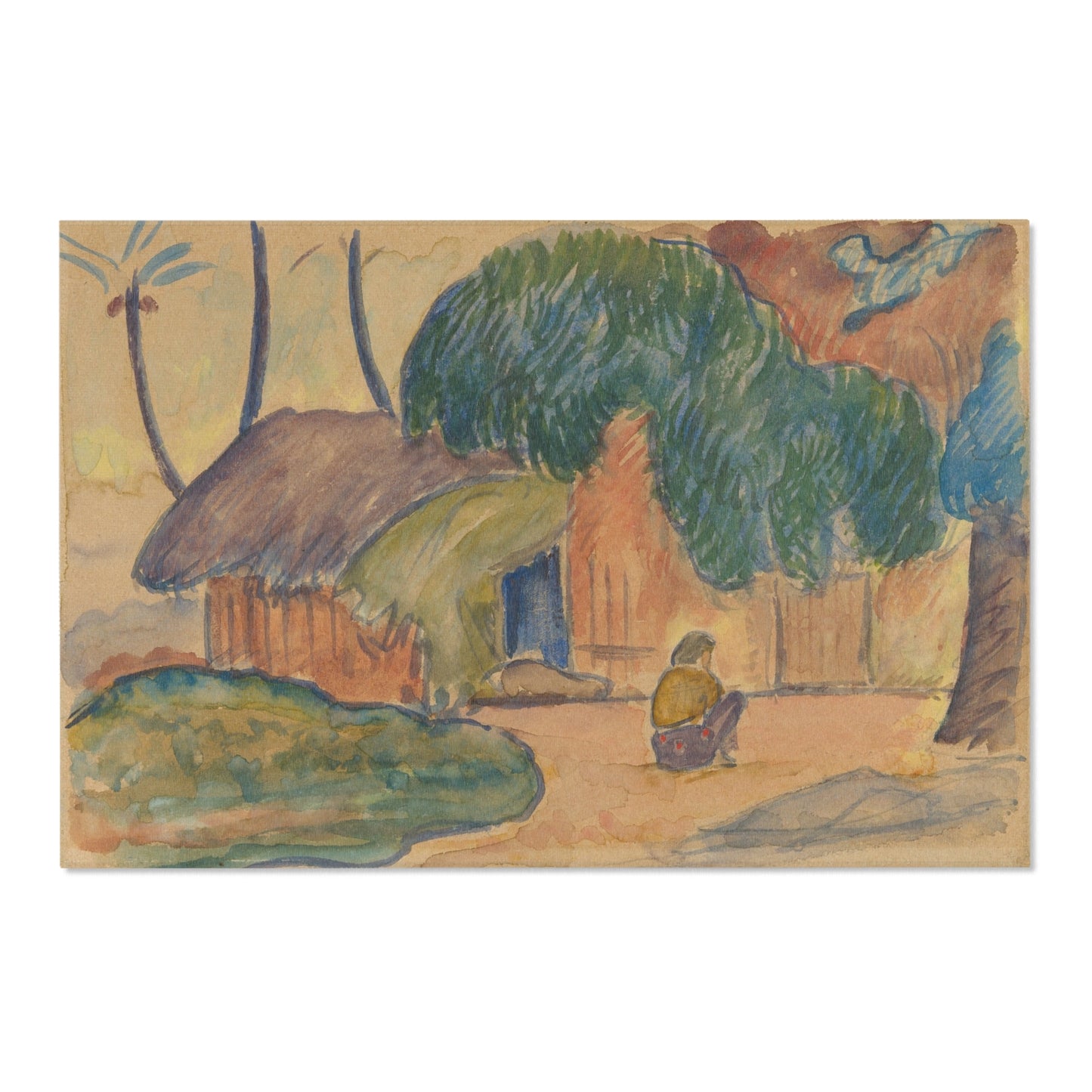 Paul Gauguin - Tahitian Hut | Area Rug