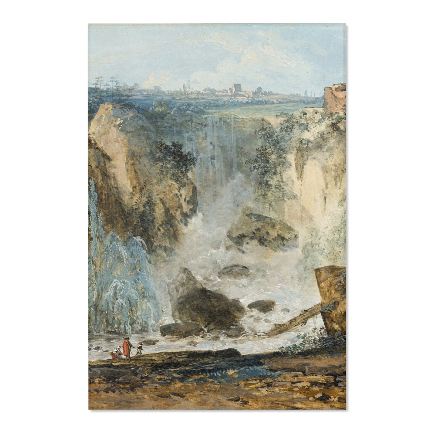 Louis Gabriel Moreau - Waterfall | Area Rug