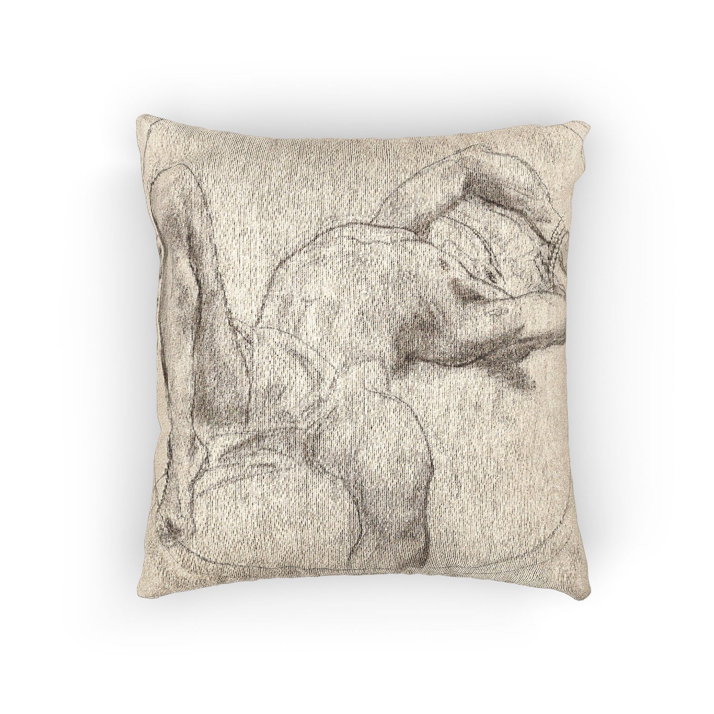 John Singer Sargent - Bound Man (recto); Sketch of Bound Man (verso) | Woven Pillow