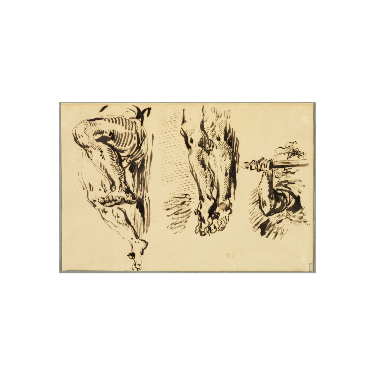 Eugène Delacroix - Study of Arms and Legs of Christ Crucified | Fine Art Poster
