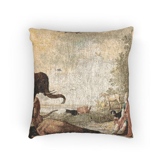 Orpheus and the Animals — Aelbert Cuyp Woven Pillow